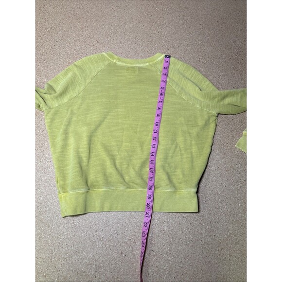 J.Crew Women’s Vintage Fleece Pullover Yellow Size XS F3 - Picture 5 of 5